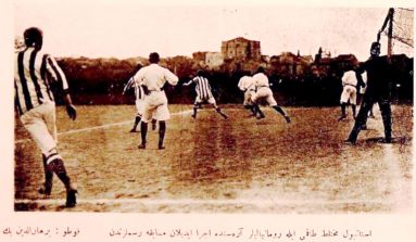 Fază din meciul Imperiul Otoman - România, 17 aprilie 1914